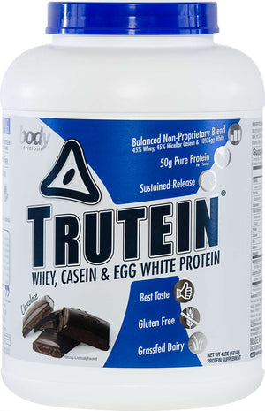 Trutein Protein: 45% Whey, 45% Casein & 10% Egg White - Chocolate - 4lb (53 Servings)