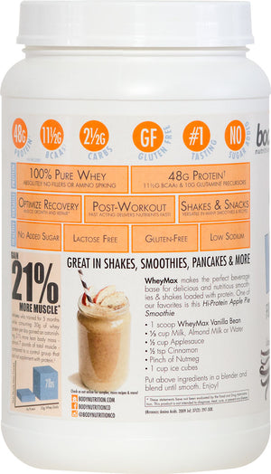 WheyMax: Functional Instant Whey Protein Shake - Vanilla Bean - 2lb (27.5 Servings)