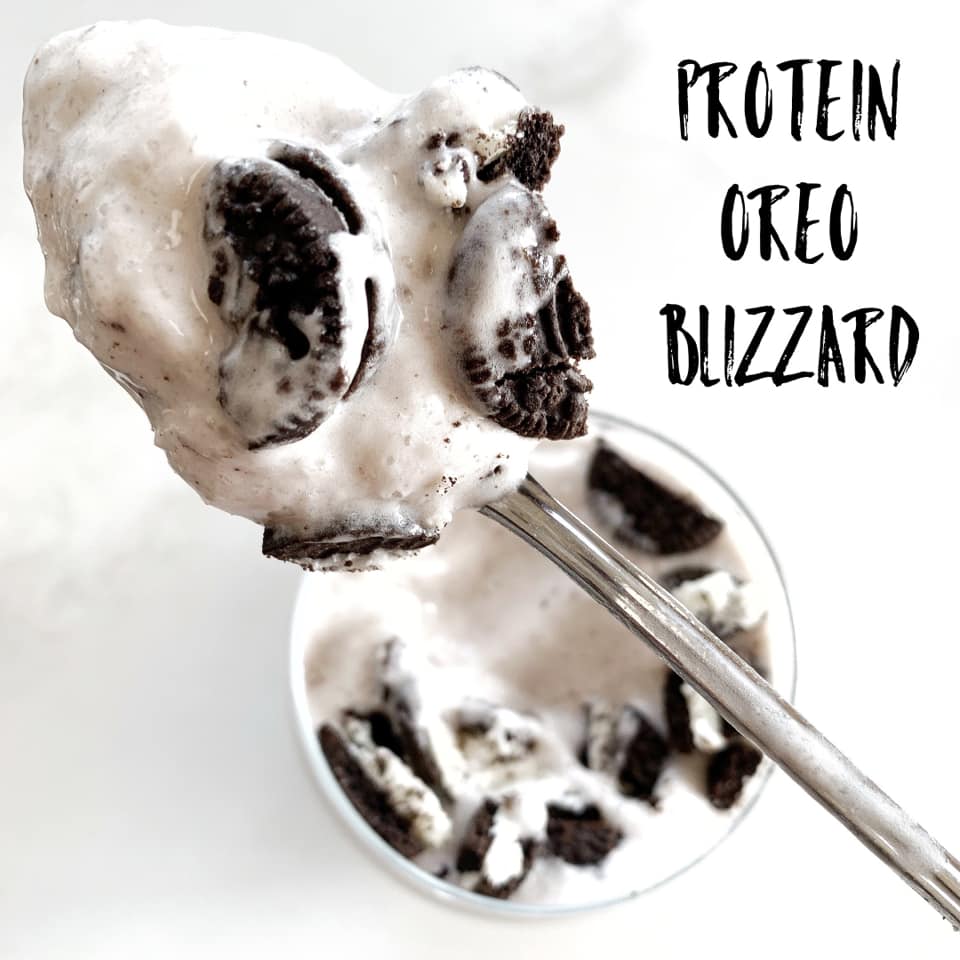 oreo blizzard high protein shake recipe