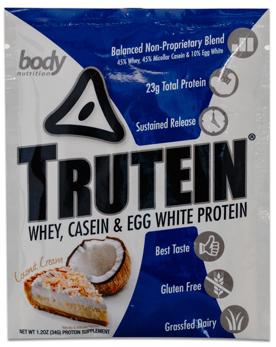 Trutein Protein: 45% Whey, 45% Casein & 10% Egg White