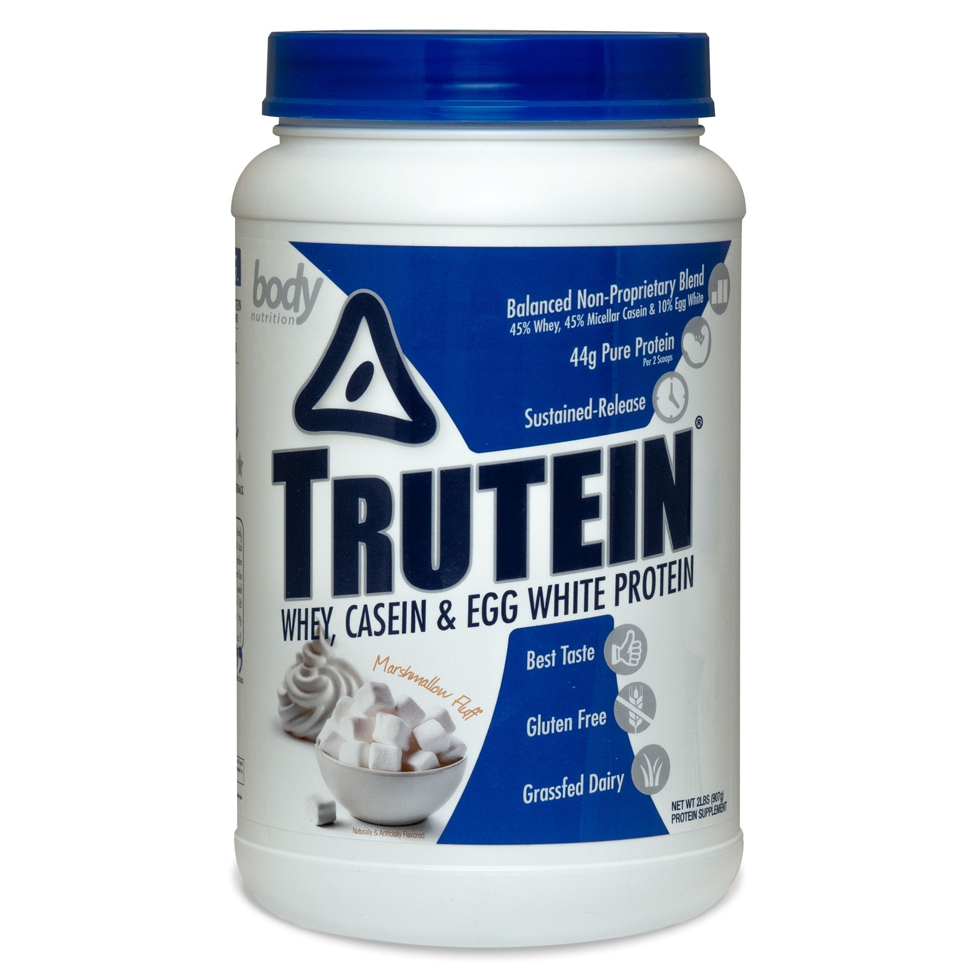 Trutein Protein: 45% Whey, 45% Casein & 10% Egg White