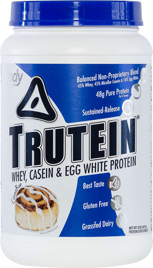 Trutein Protein: 45% Whey, 45% Casein & 10% Egg White