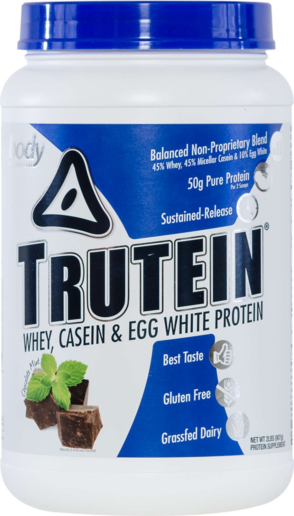 Trutein Protein: 45% Whey, 45% Casein & 10% Egg White