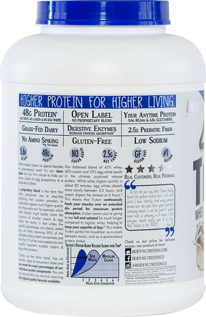 Trutein Protein: 45% Whey, 45% Casein & 10% Egg White - CinnaBun - 4lb (53 Servings)