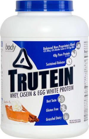 Trutein Protein: 45% Whey, 45% Casein & 10% Egg White - Pumpkin Pie  - 4lb (53 Servings)