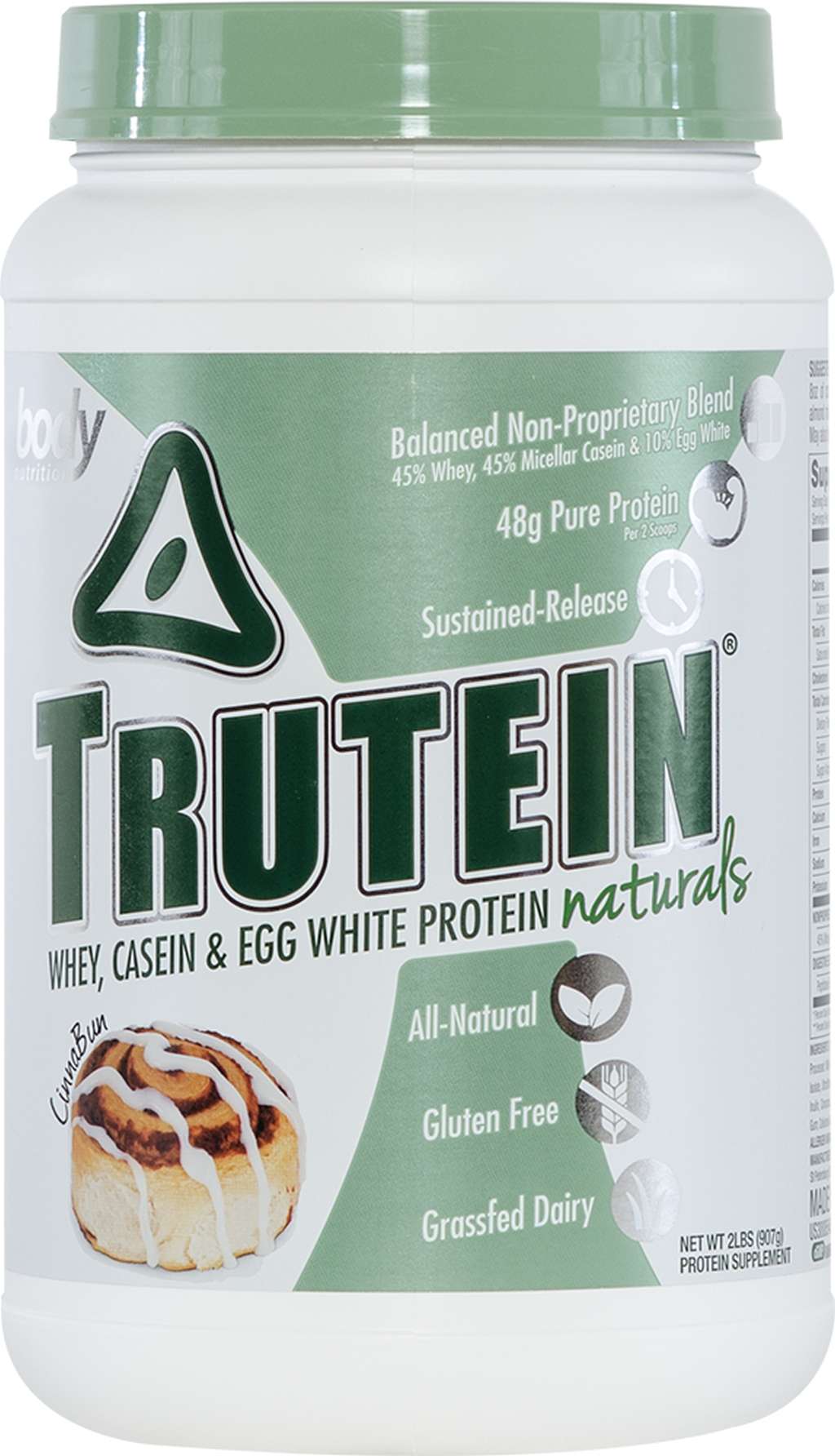 Trutein NATURALS: The Original Trutein Made All-Natural! -CinnaBun- 2lb (27 Servings)