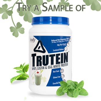 Trutein Protein: 45% Whey, 45% Casein & 10% Egg White