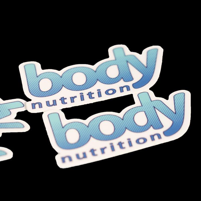 body nutrition logo peel and stick sticker for journals, bottles