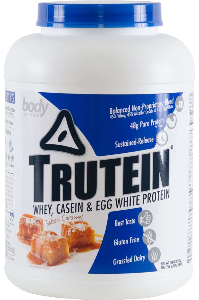 Trutein Protein: 45% Whey, 45% Casein & 10% Egg White