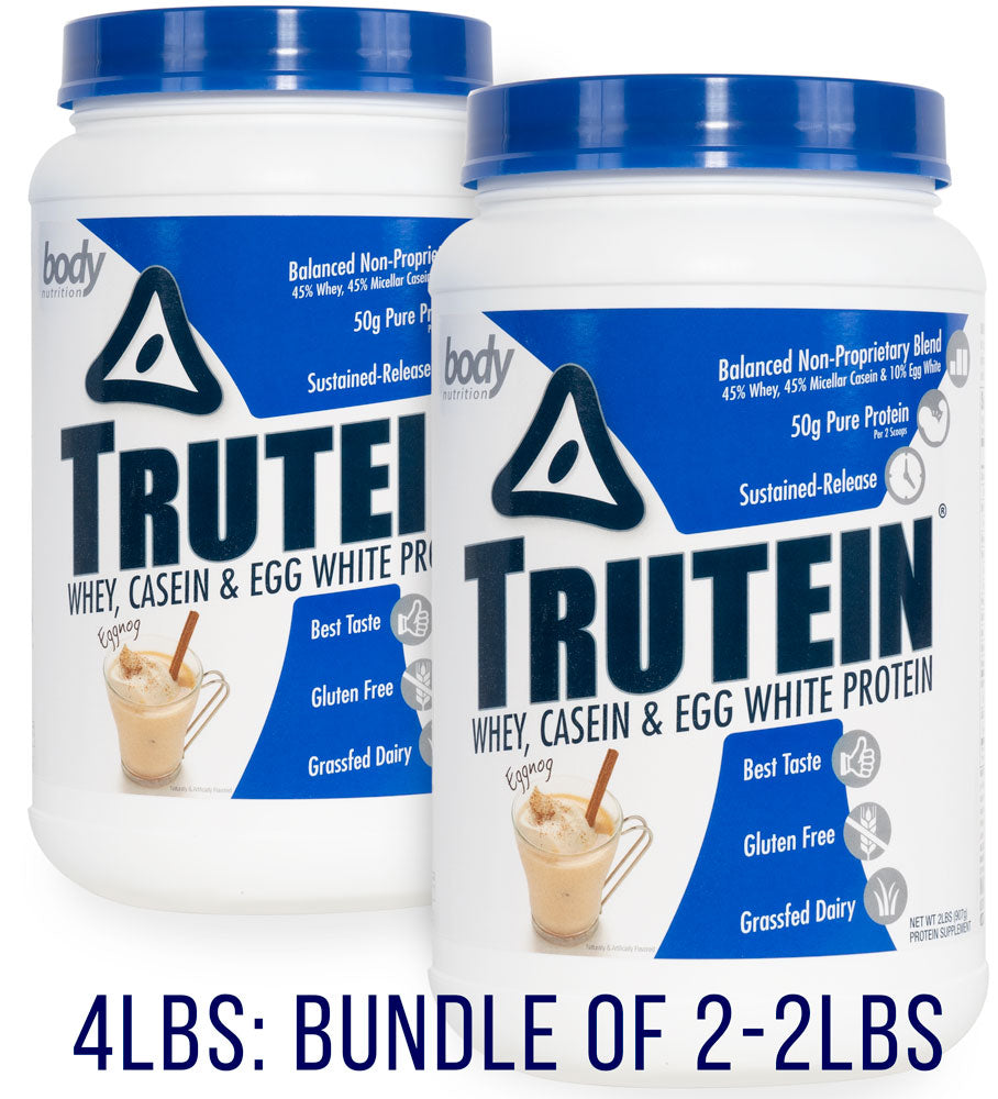 Trutein Protein: 45% Whey, 45% Casein & 10% Egg White