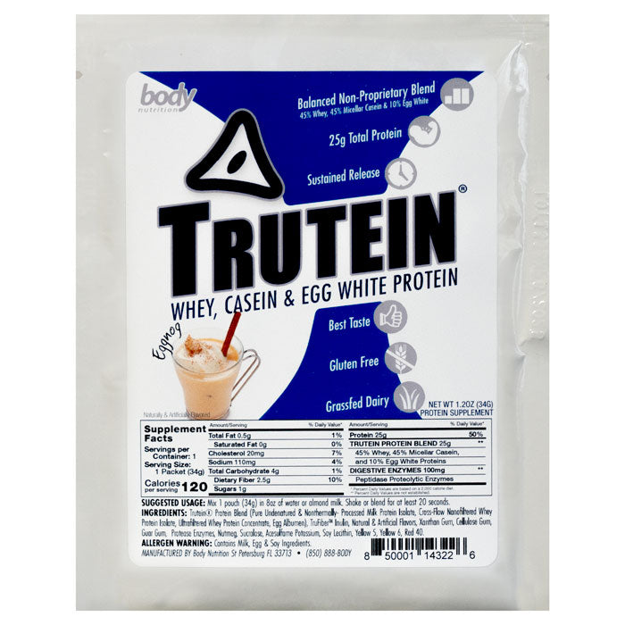 Trutein Protein: 45% Whey, 45% Casein & 10% Egg White