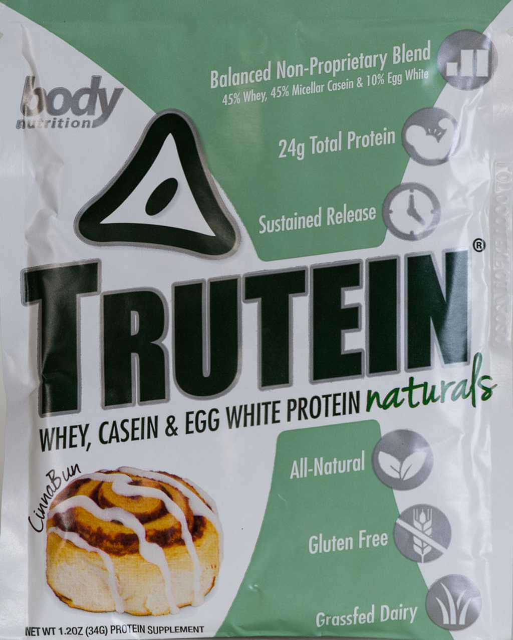 Trutein NATURALS: The Original Trutein Made All-Natural! -CinnaBun - Sample (34g)