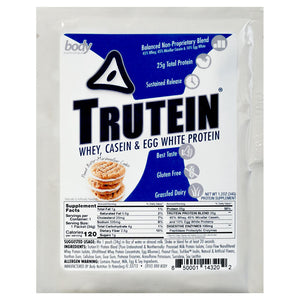 Trutein Protein: 45% Whey, 45% Casein & 10% Egg White