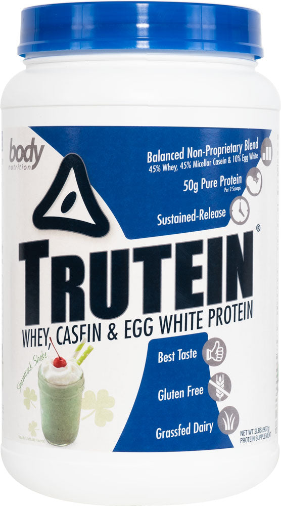 Trutein Protein: 45% Whey, 45% Casein & 10% Egg White