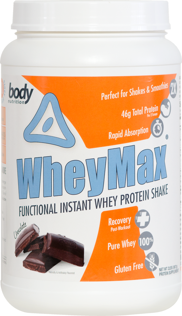 WheyMax: Functional Instant Whey Protein Shake - Chocolate - 2lb (27.5 Servings)