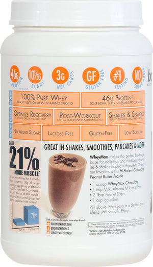 WheyMax: Functional Instant Whey Protein Shake - Chocolate - 2lb (27.5 Servings)