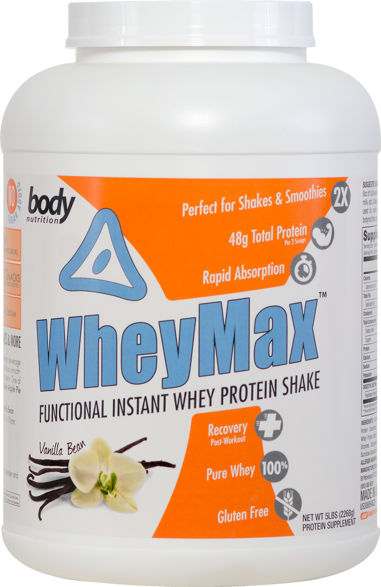 WheyMax: Functional Instant Whey Protein Shake - Vanilla - 5lb (69 Servings)